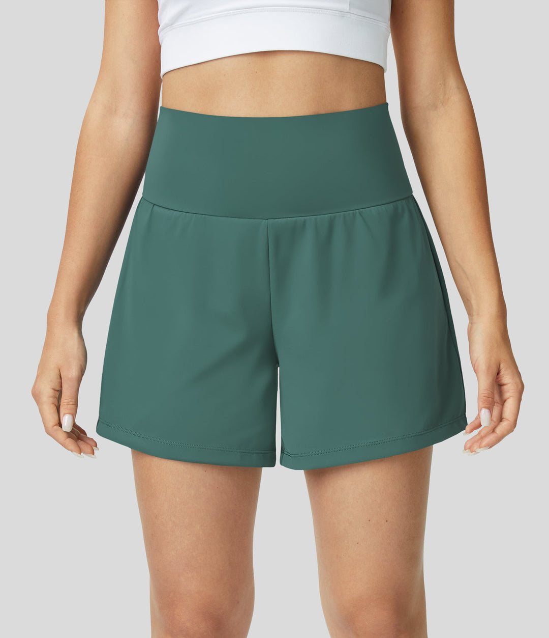 Gayle | 2-in-1 Yoga-Shorts mit hoher Taille, Gesäßtasche und Seitentasche