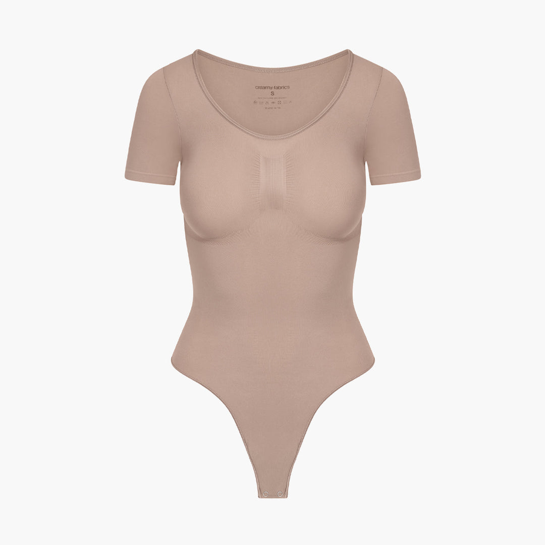 Bodysuit formende Shapewear T-Shirt mit String (Geheime Aktion)