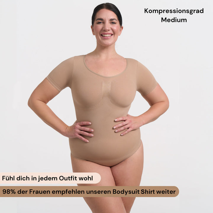 Bodysuit formende Shapewear T-Shirt mit String (Geheime Aktion)