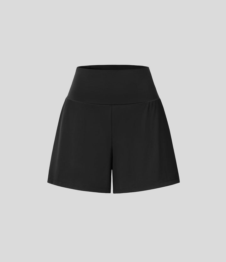 Gayle | 2-in-1 Yoga-Shorts mit hoher Taille, Gesäßtasche und Seitentasche