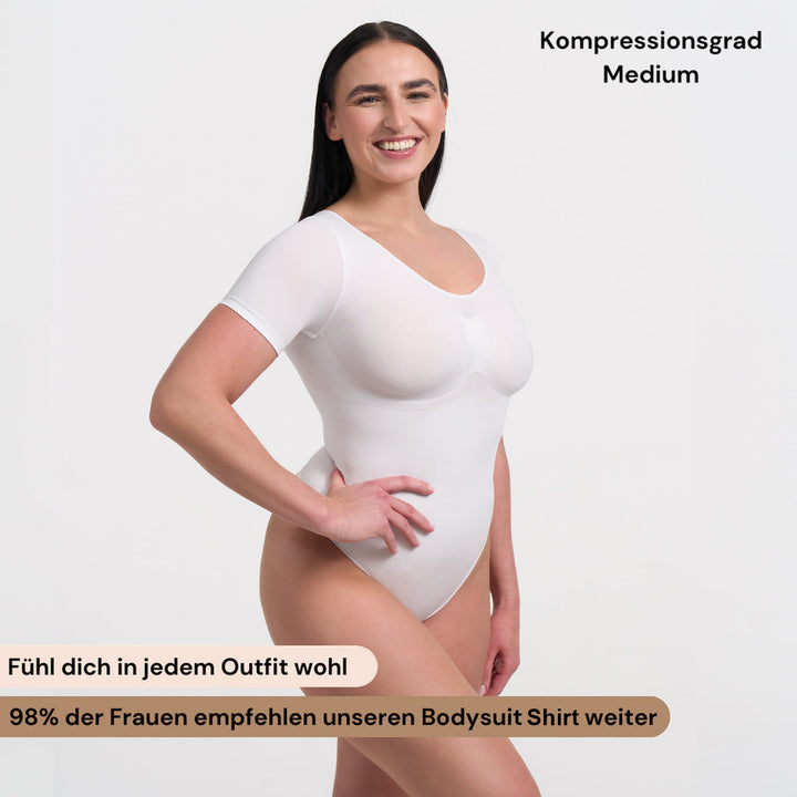Bodysuit formende Shapewear T-Shirt mit String (Geheime Aktion)