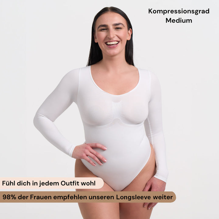 Bodysuit Sculpting Shapewear Langarm mit Slip