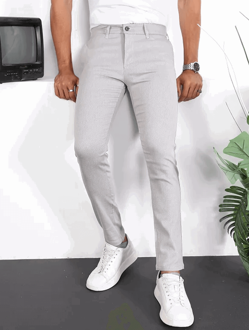 Noa Stretch-Hose - Hellgrau