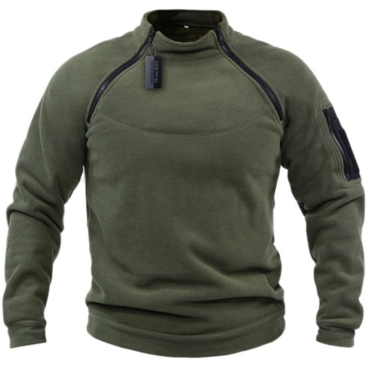 Steph™ | Fleece-Pullover im Militär-Stil