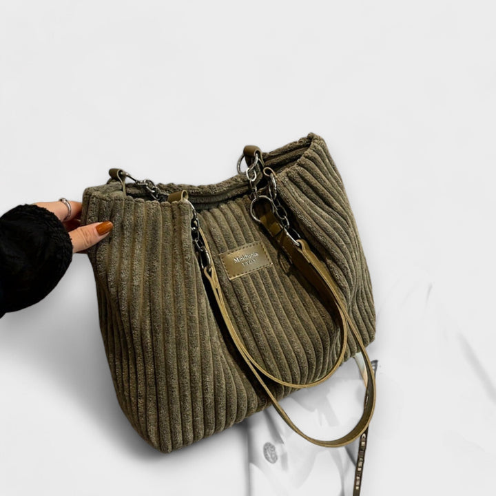 Flair. - Weiche Cord-Schultertasche