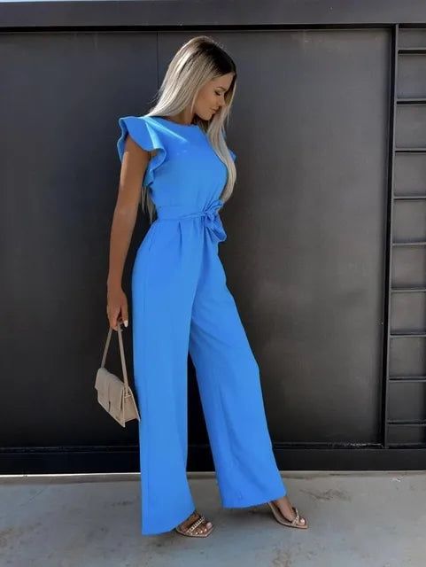 Isla I Eleganter Jumpsuit mit Rüschenärmeln