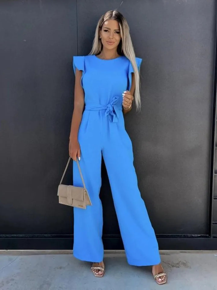 Isla I Eleganter Jumpsuit mit Rüschenärmeln