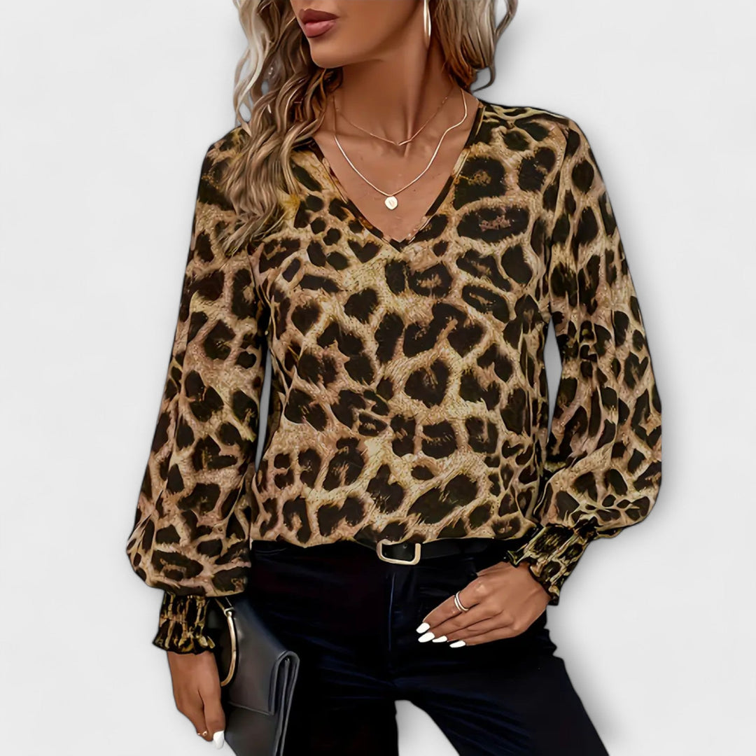 Stilvolle Bluse mit Leopardenmuster