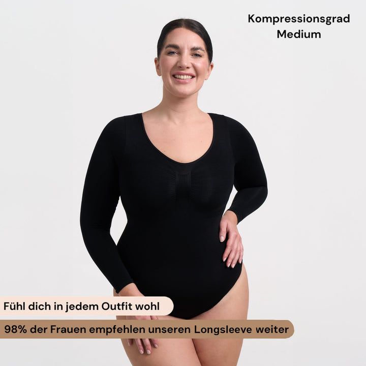 Bodysuit Sculpting Shapewear Langarm mit Slip
