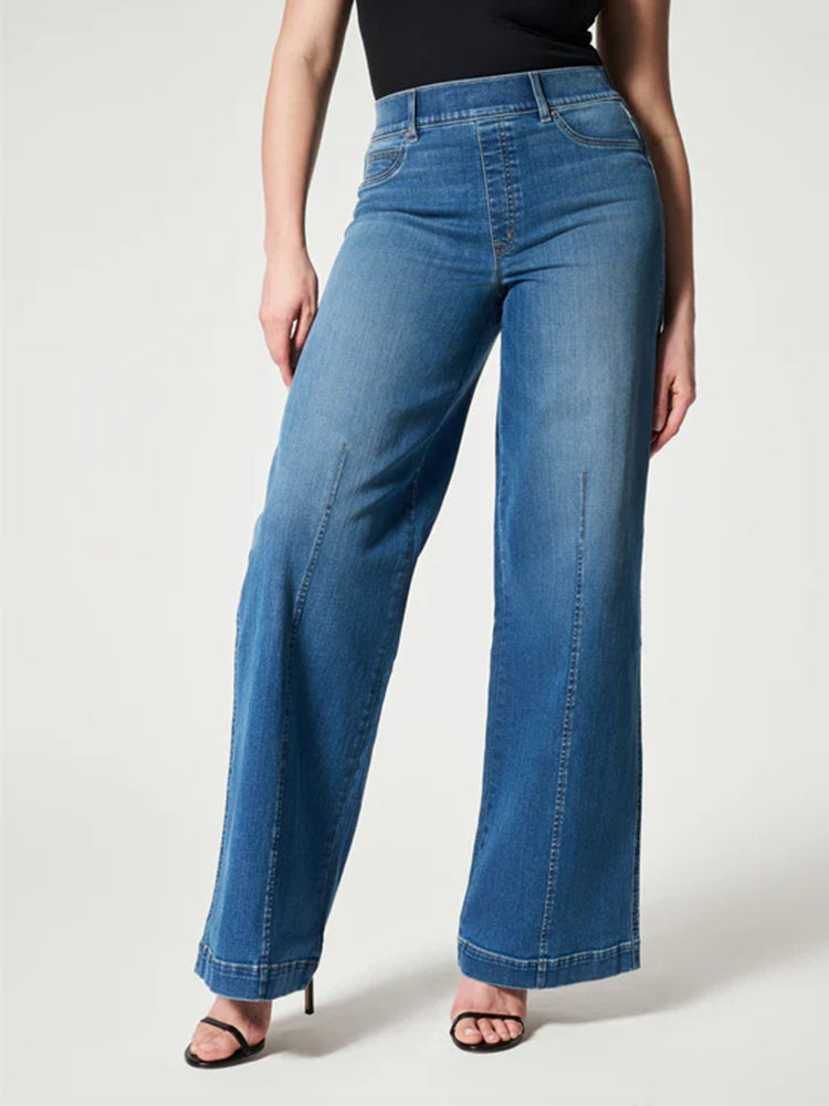 Ghislaine - Pull-On Jeans mit Weitem Bein