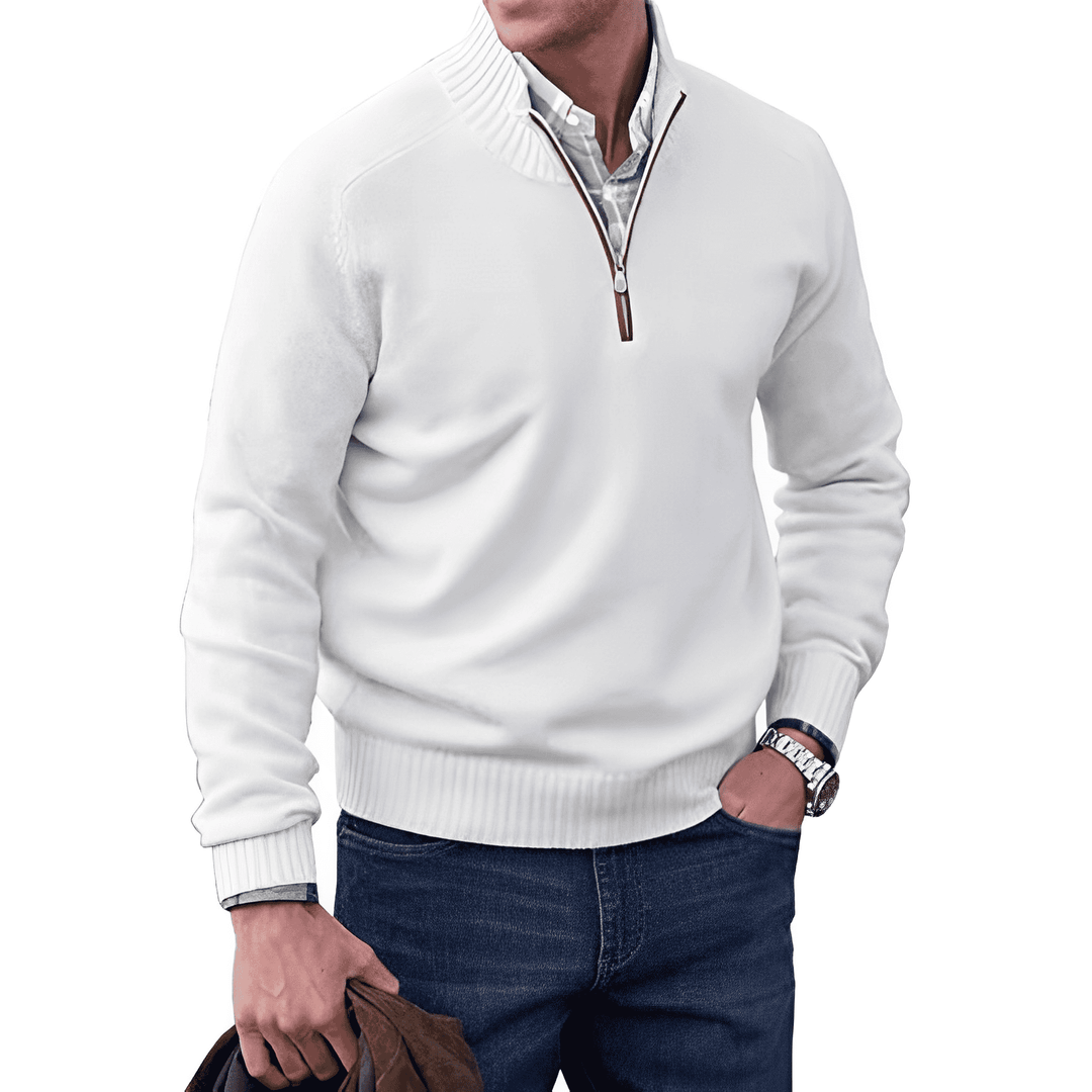 Mario™ | Der elegante Pullover mit Reißverschluss