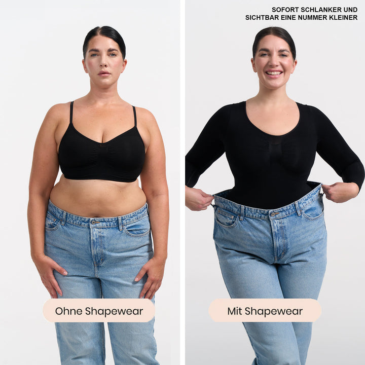 Bodysuit Sculpting Shapewear Langarm mit Slip