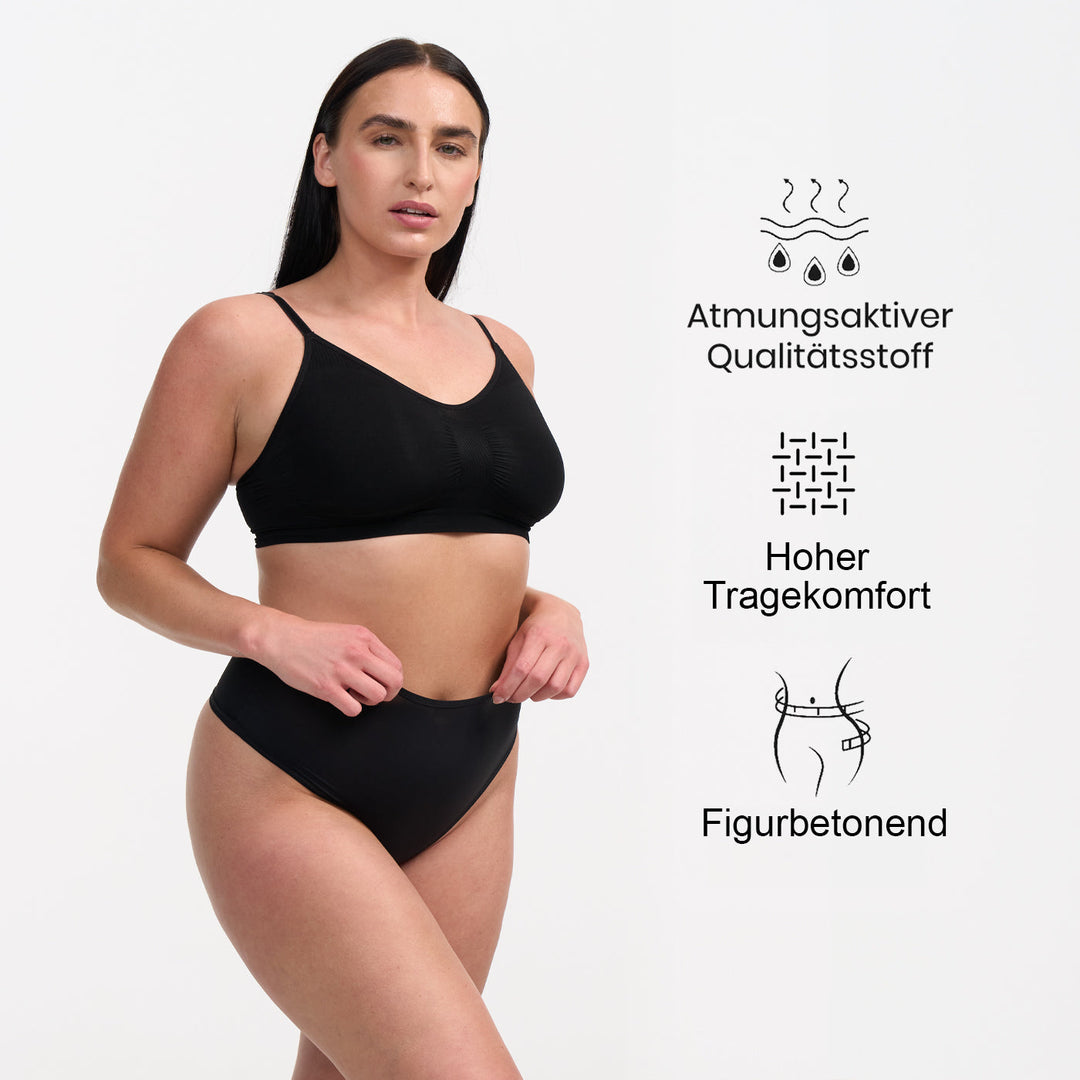 Hochgeschnittener Tanga | 3er Pack