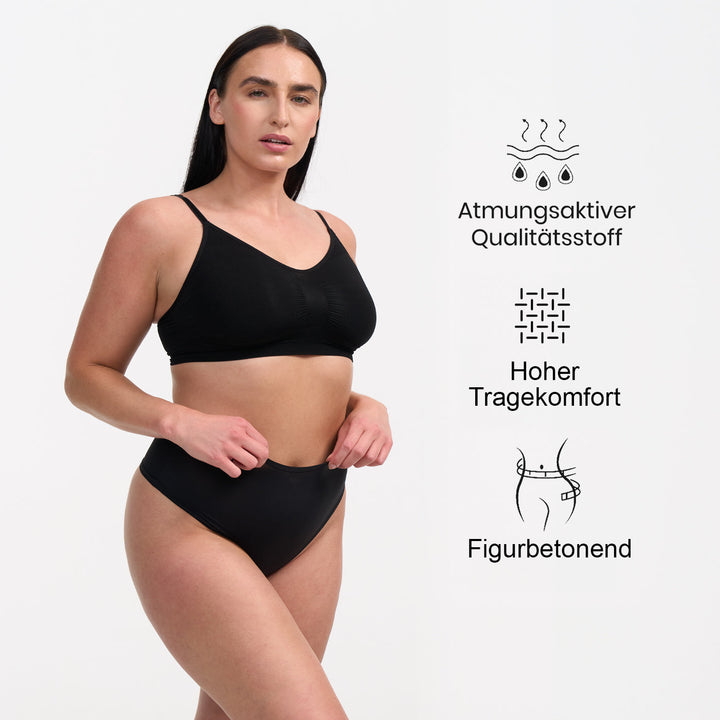 Hochgeschnittener Tanga | 3er Pack