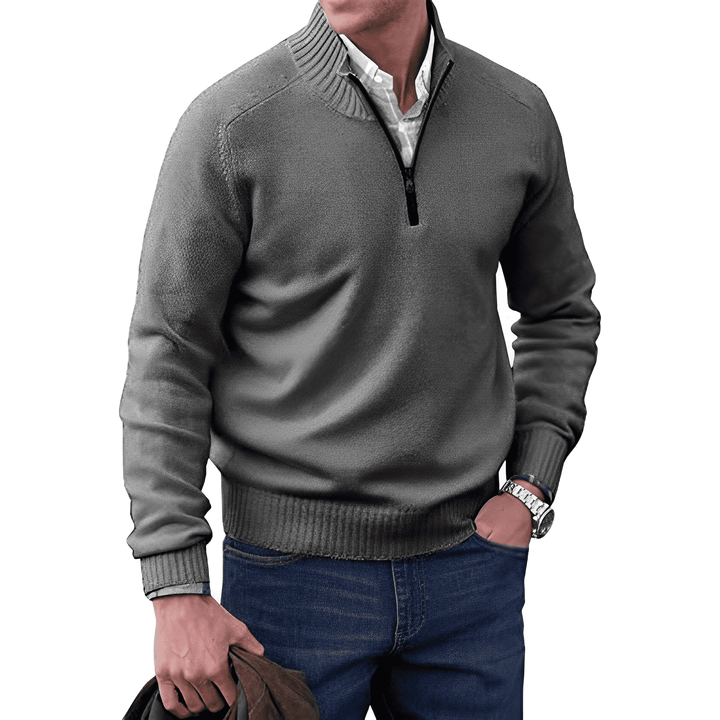 Mario™ | Der elegante Pullover mit Reißverschluss