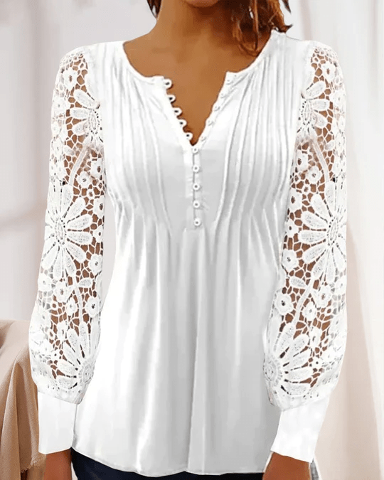 Jeanne - Elegante Bluse mit langen Ärmeln