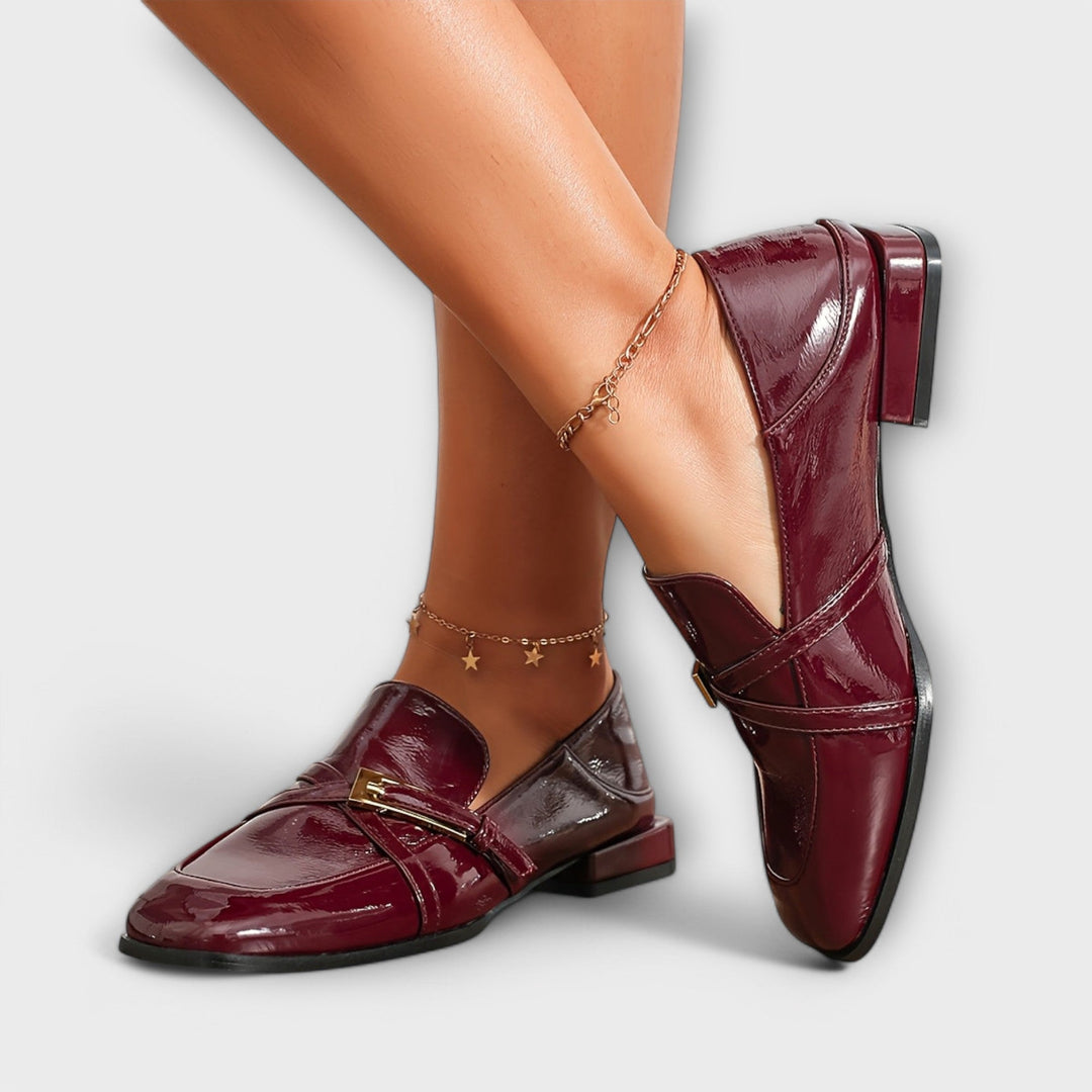 Bordowe - Loafer
