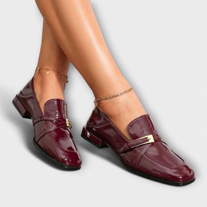 Bordowe - Loafer