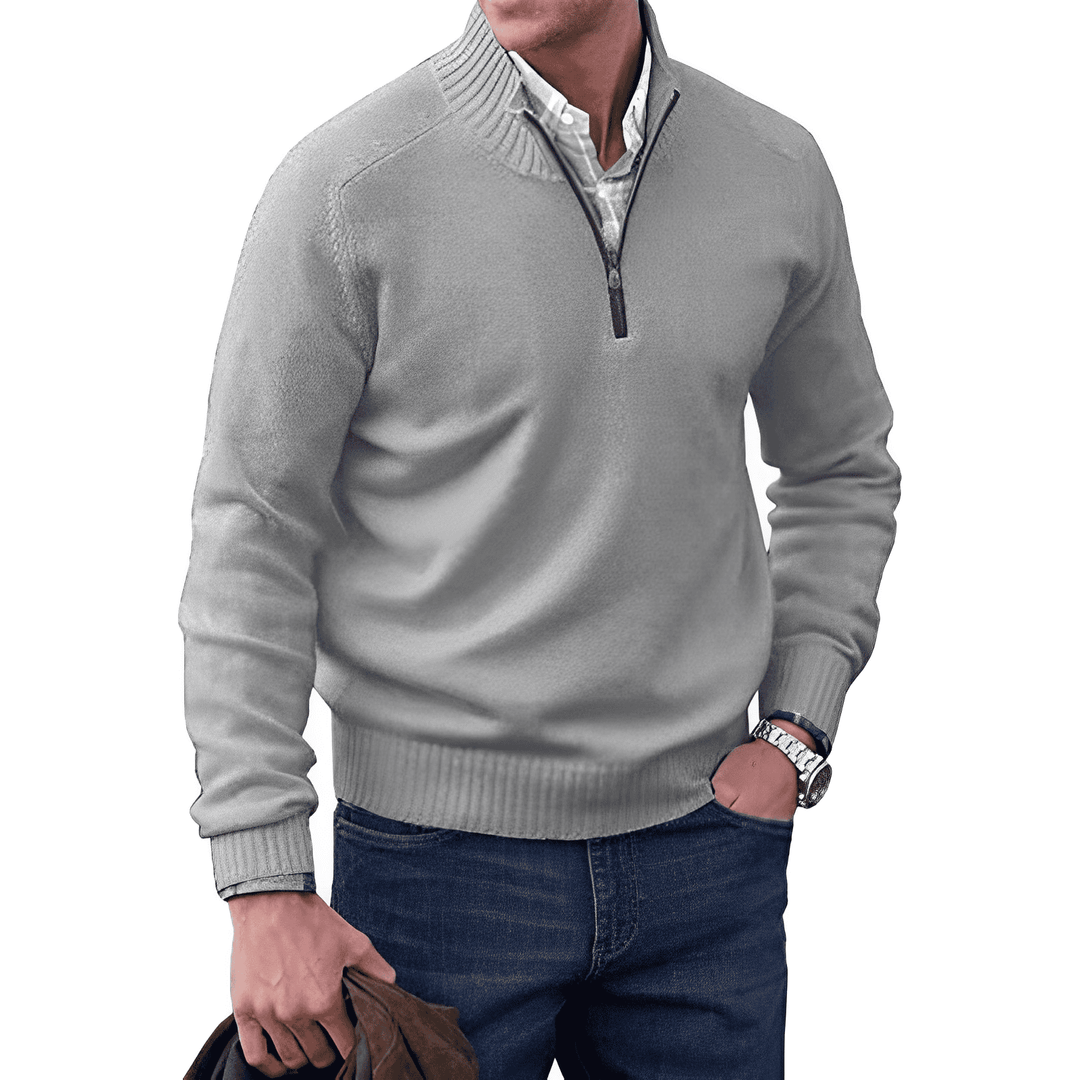 Mario™ | Der elegante Pullover mit Reißverschluss