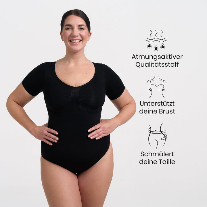 Bodysuit formende Shapewear T-Shirt mit String (Geheime Aktion)