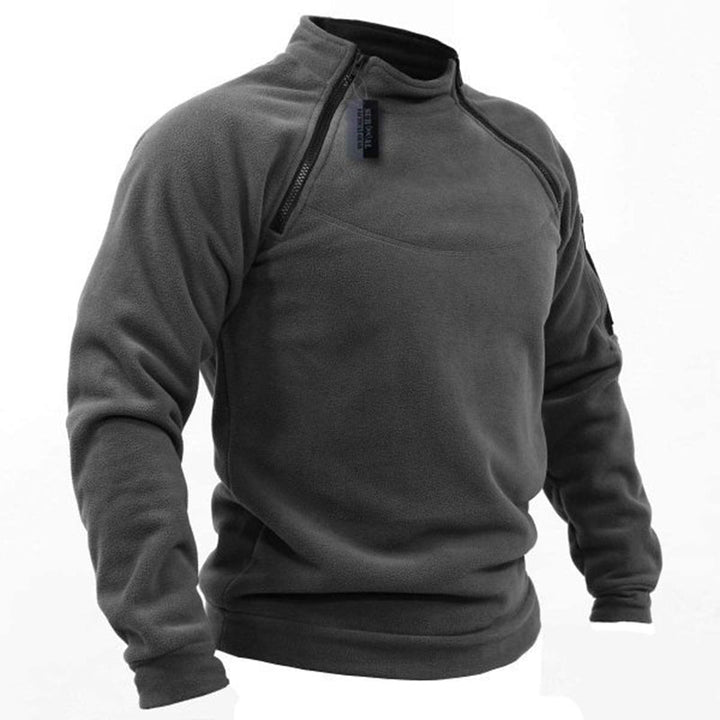 Steph™ | Fleece-Pullover im Militär-Stil