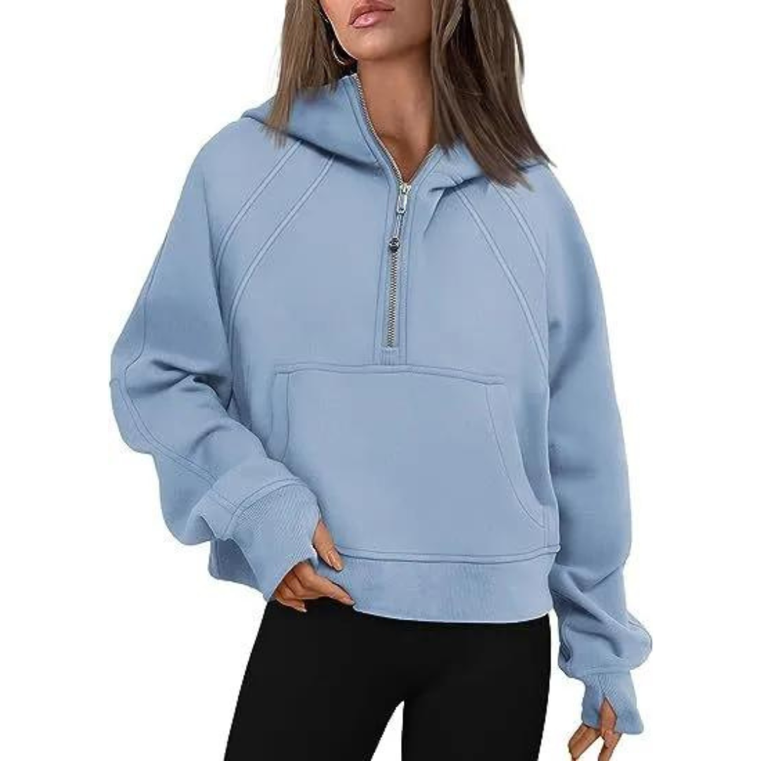 Nala™ | Damen-Pullover mit halbem Reißverschluss