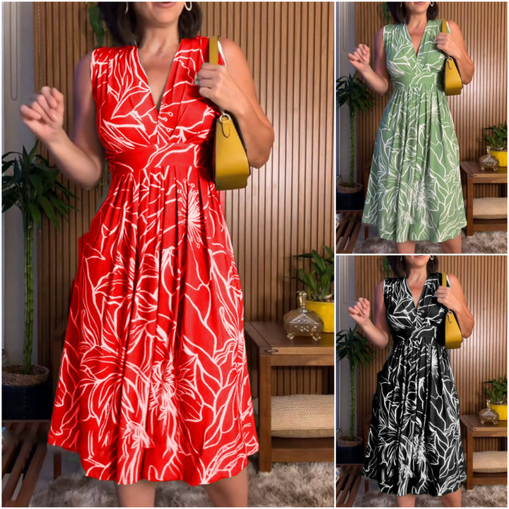 Averly |  Ärmelloses Plus-Size-Taillenkleid