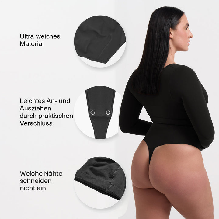 Bodyformer shapewear mit langen Ärmeln und String (Secret Sale)