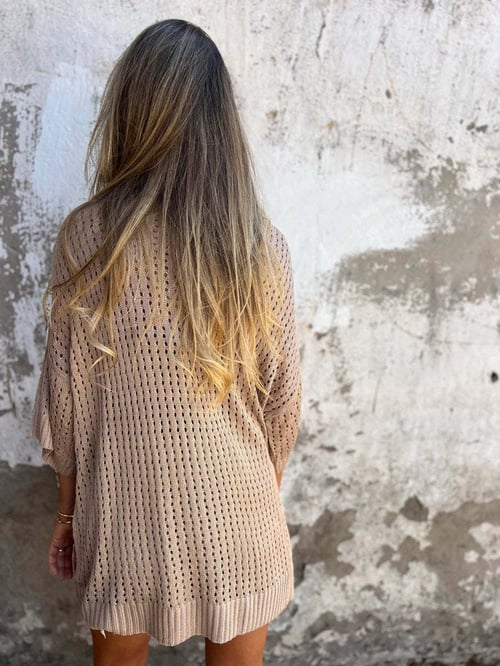 Shilana - Gestricktes Top Mit Hohlem V-Ausschnitt