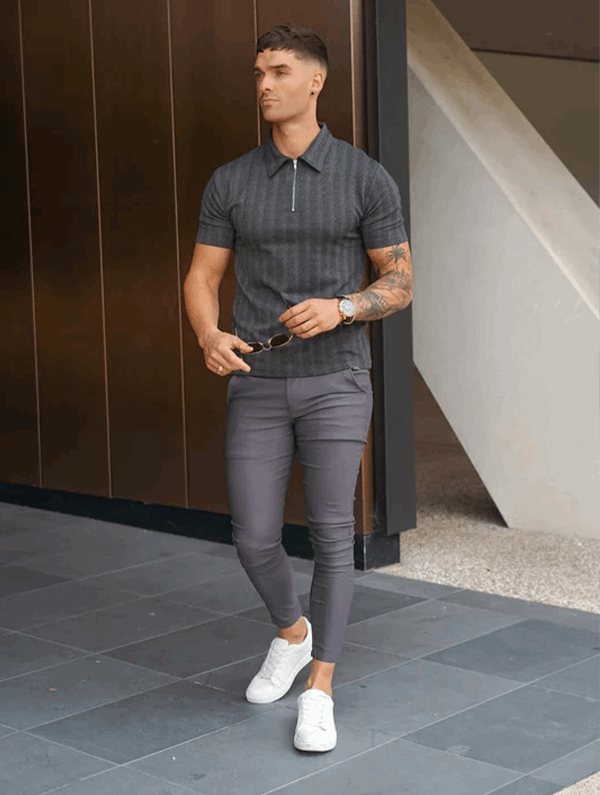 Noa Stretch-Hose - Grau