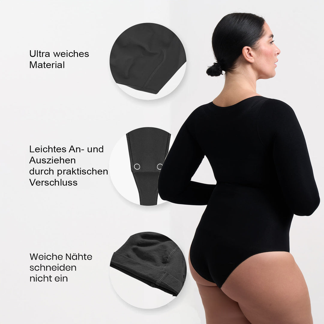 Bodysuit Sculpting Shapewear Langarm mit Slip