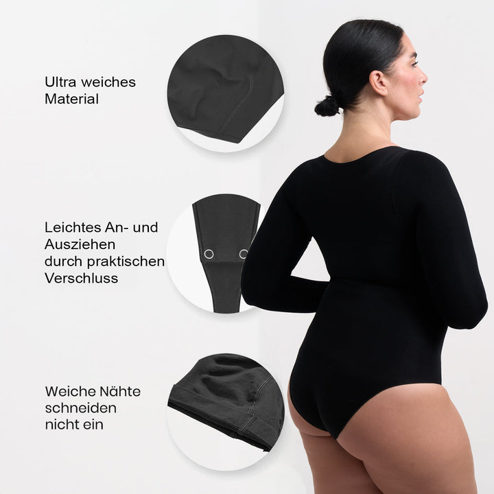 Bodysuit Sculpting Shapewear Langarm mit Slip