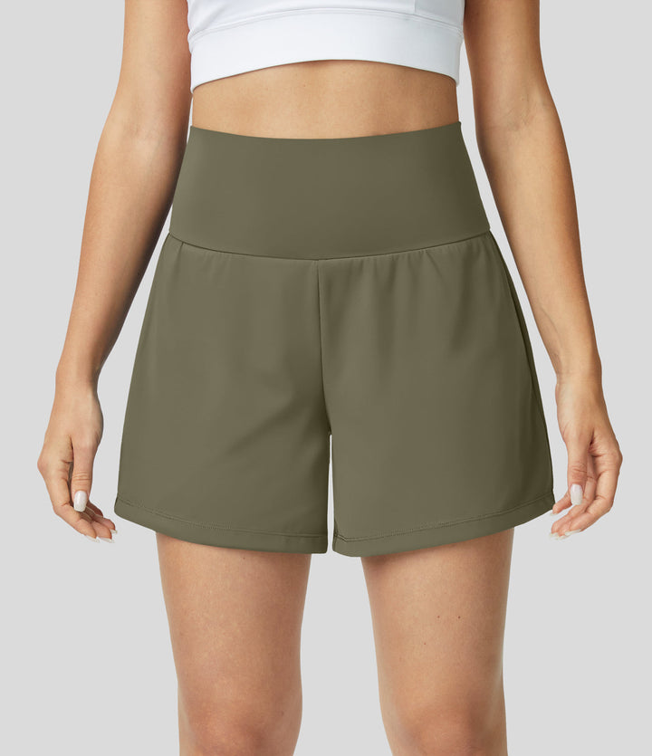 Gayle | 2-in-1 Yoga-Shorts mit hoher Taille, Gesäßtasche und Seitentasche