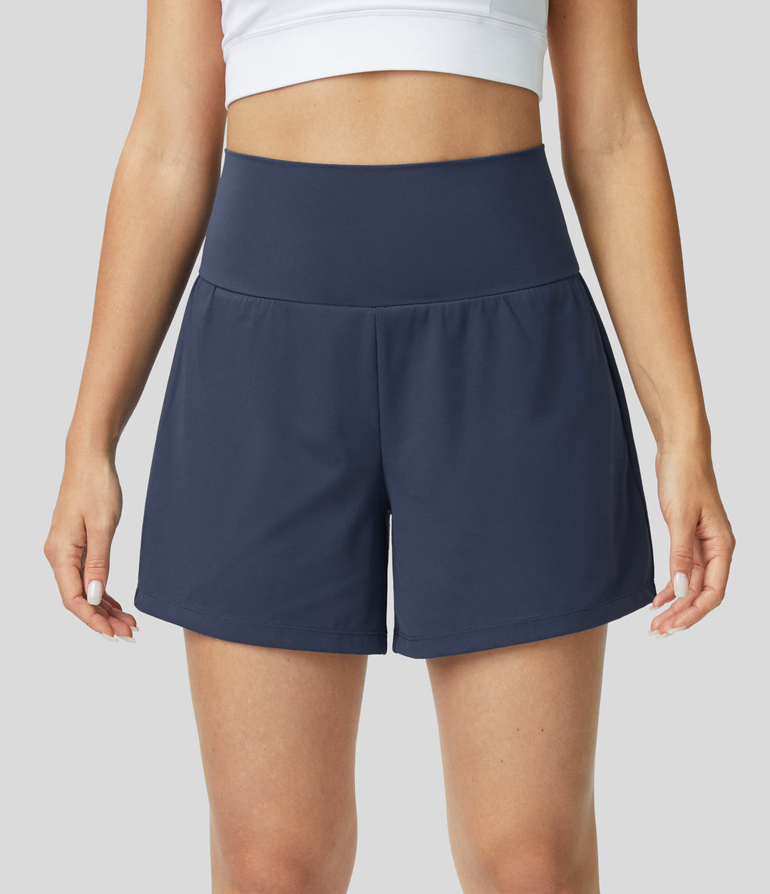 Gayle | 2-in-1 Yoga-Shorts mit hoher Taille, Gesäßtasche und Seitentasche