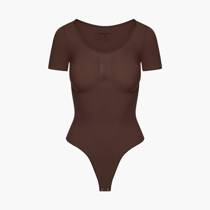 Bodysuit formende Shapewear T-Shirt mit String (Geheime Aktion)