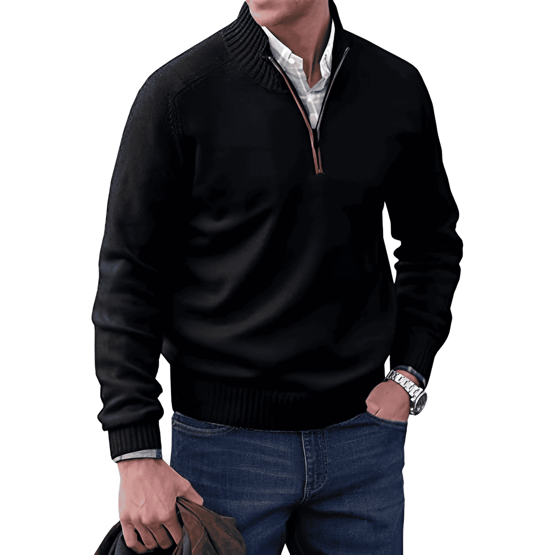 Mario™ | Der elegante Pullover mit Reißverschluss