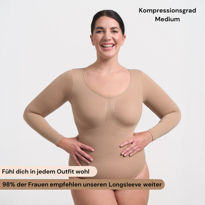 Bodysuit formende Shapewear Langarm mit Slip (Geheime Verkaufsaktion)