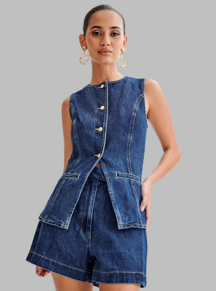 ILARIA | 2-TEILIGES DENIM-SET