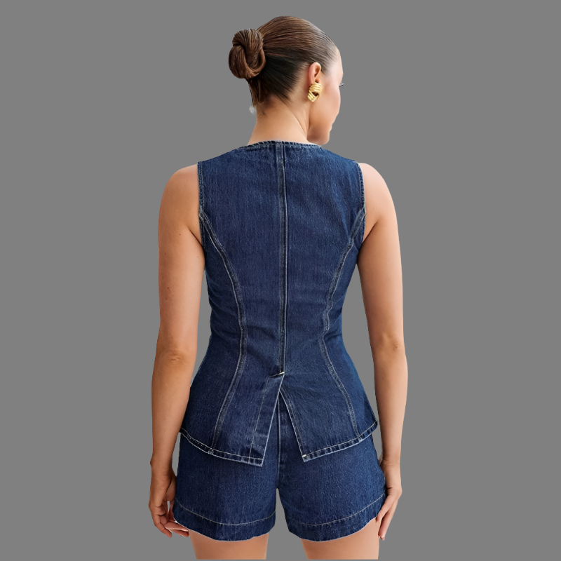 ILARIA | 2-TEILIGES DENIM-SET