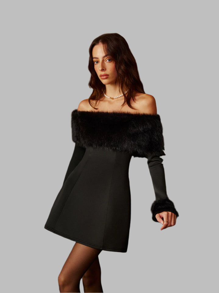 Isabella - Schulterfreies kurzes Kleid