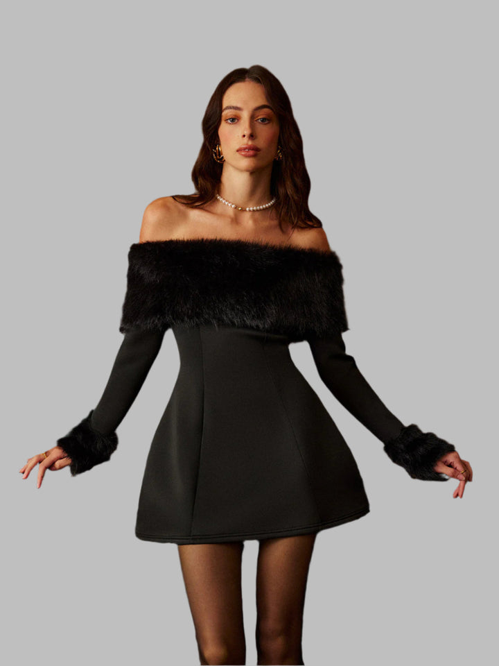 Isabella - Schulterfreies kurzes Kleid