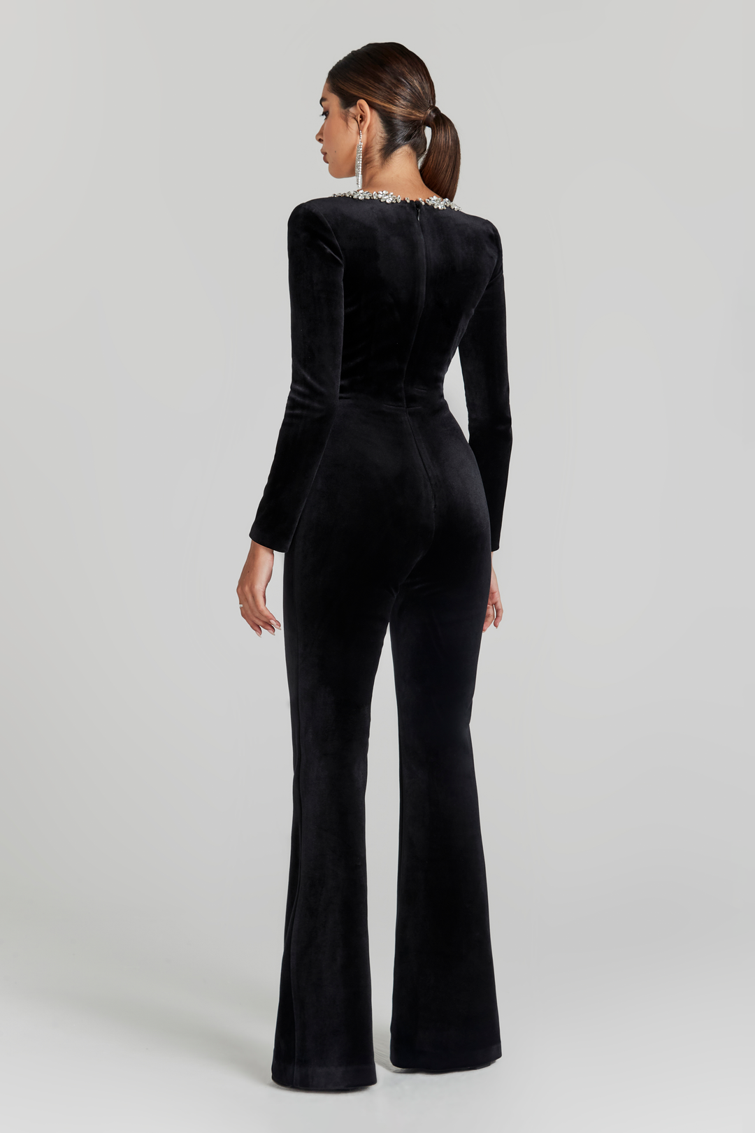 Kendall- Schwarzer  Velvet Jumpsuit