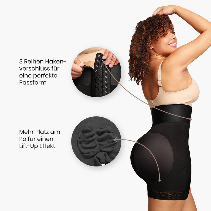 Hochtaillierte Form-Shorts mit Po-Lift und Bauchstütze (Abverkauf)