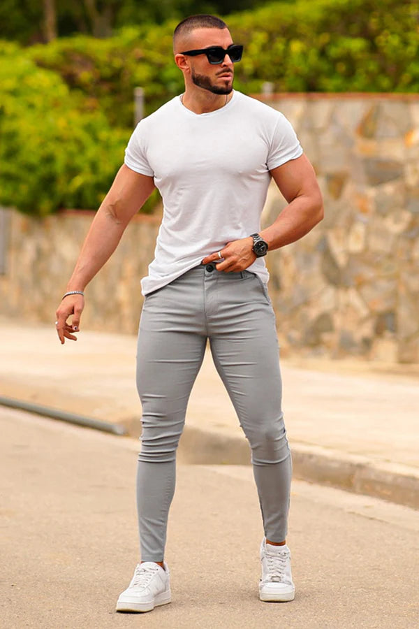 Noa Stretch-Hose - Hellgrau