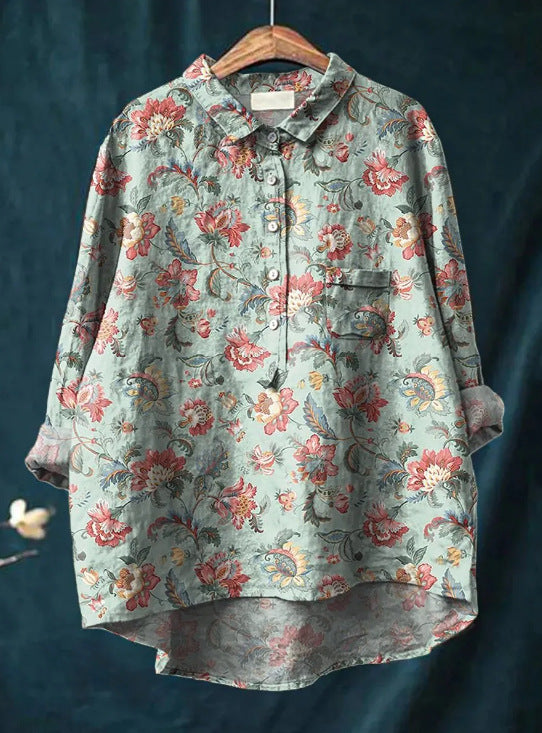 Laluna klassische Blumenbluse