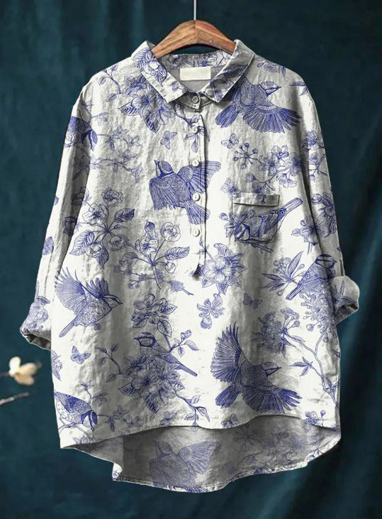Laluna klassische Blumenbluse