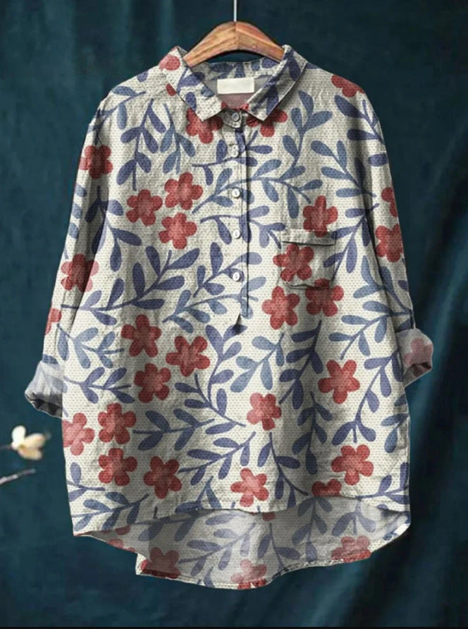 LALUNA® | KLASSISCHE BLUSE MIT BLUMENMUSTER