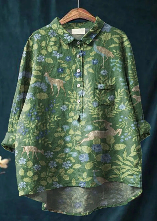Laluna klassische Blumenbluse