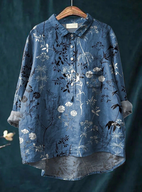 Laluna klassische Blumenbluse