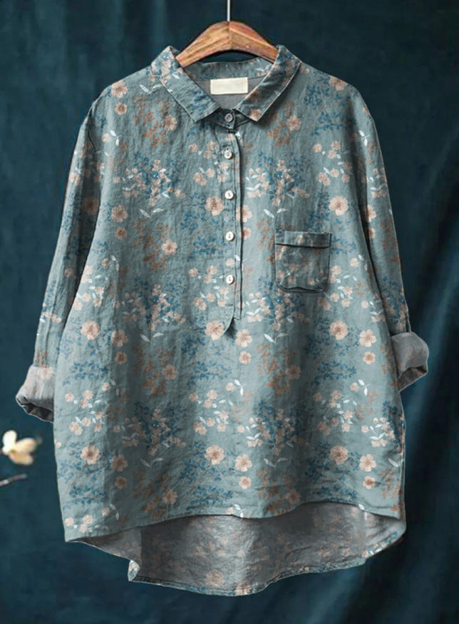 Laluna klassische Blumenbluse